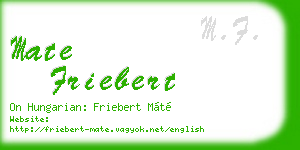 mate friebert business card